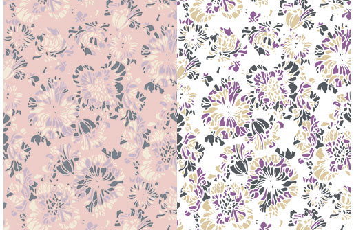 Alloverdruck / Rapport "Flowers" Alloverdruck / Rapport "Flowers"