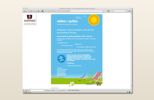 Microsite Bootshaus - Chillen und Grillen Microsite Bootshaus - Chillen und Grillen
