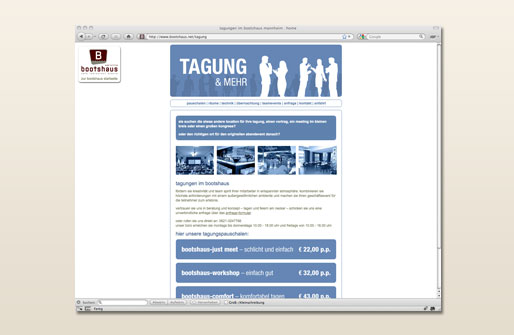 Microsite Bootshaus - Tagung und mehr Microsite Bootshaus - Tagung und mehr